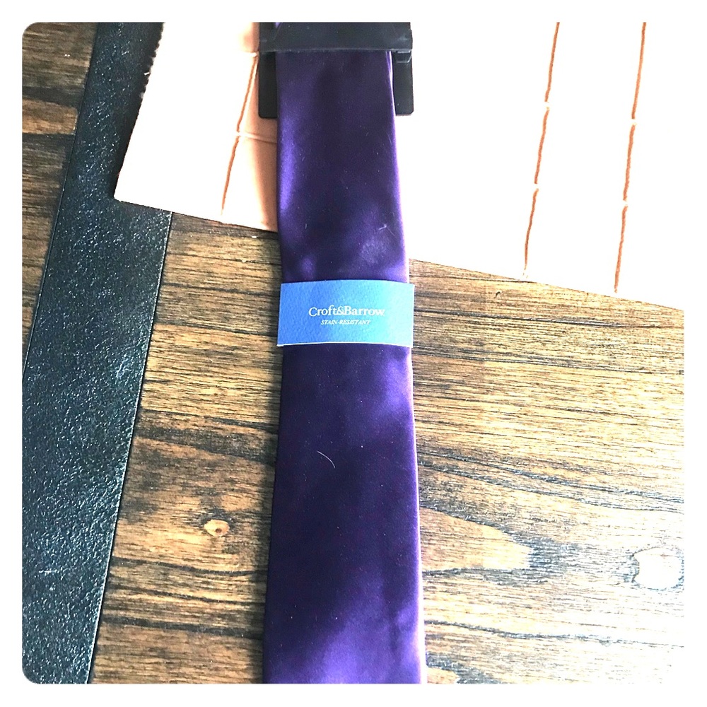 Purple silk tie